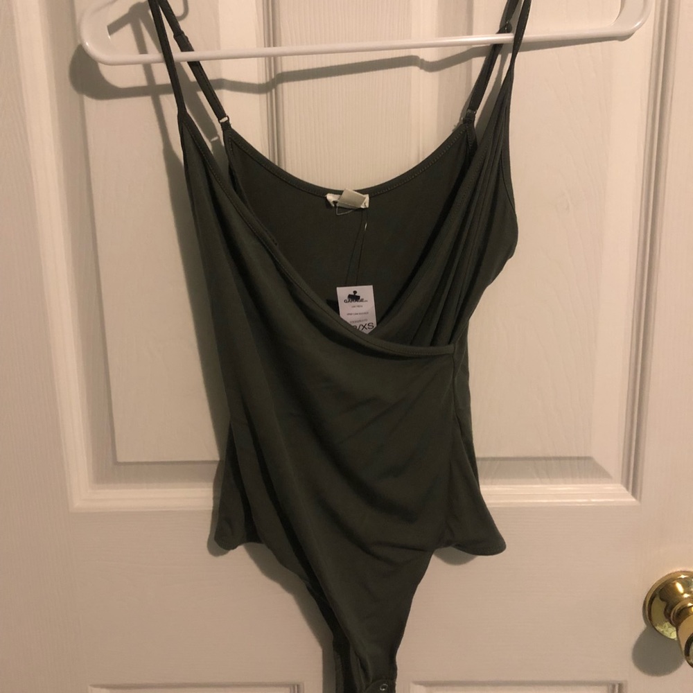 Dark green body suit